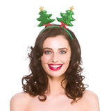 Sequin Christmas Tree Boppers on a Headband - Adult