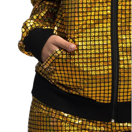 Boland - Disco Diamond Babe Shell Suit Costume (Gold) - Women - Fancy Dress Central