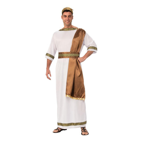 Rubies - Greek God Costume with Brown Sash - Men - Fancy Dress Central