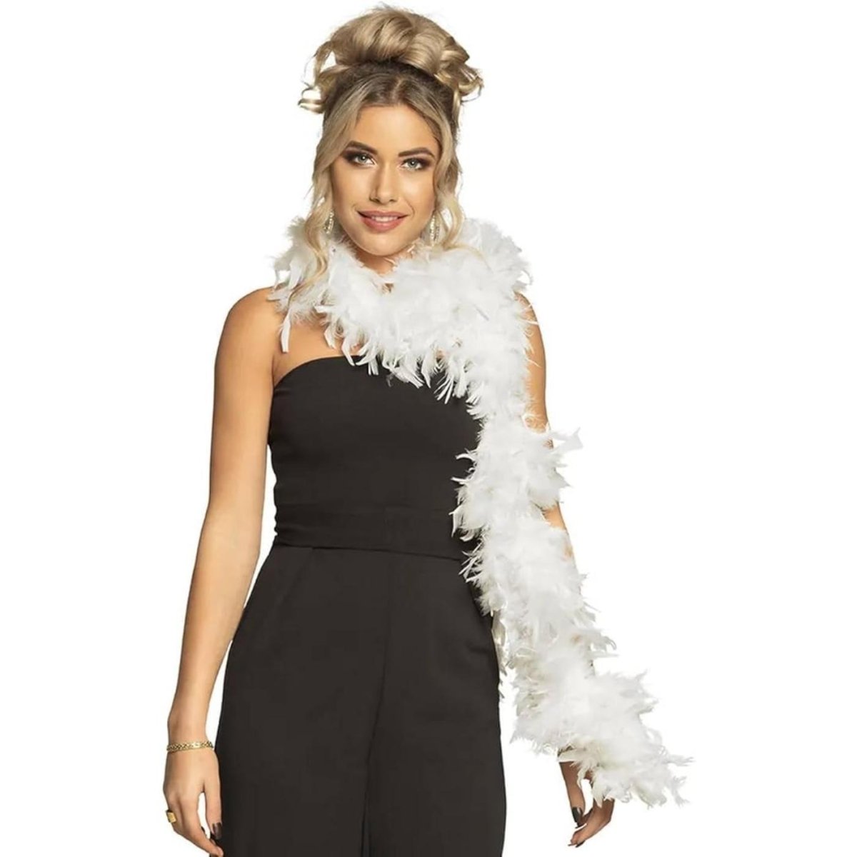 Boland - Feather Boa 80g (White) - Adult - Fancy Dress Central