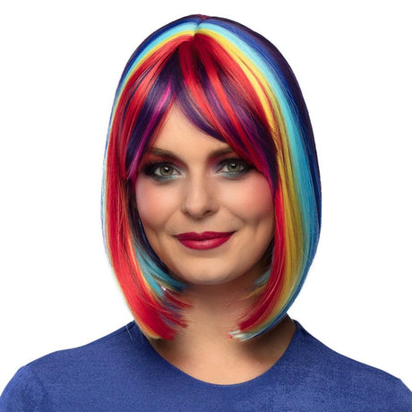 Boland - Unity Rainbow Wig - Adult - Fancy Dress Central