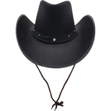 Henbrandt - Cowboy Hat with Stud Detail (Black) - Adult - Fancy Dress Central