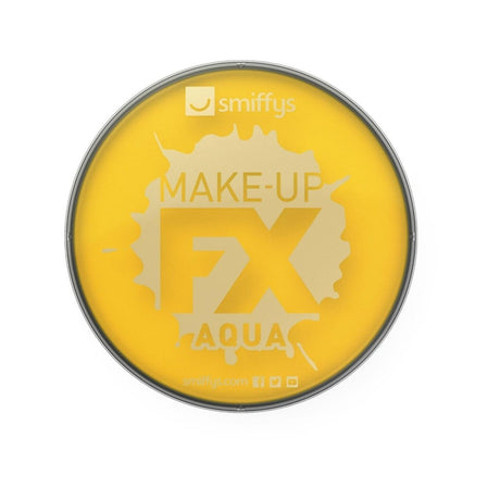 Smiffys - Make-Up FX Face and Body Paint - Yellow - Fancy Dress Central