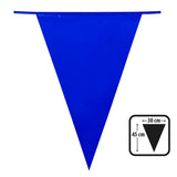 Boland - 10m Giant Coloured Triangular Bunting (Blue) - Fancy Dress Central
