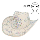 Boland - Crystal Cowboy Hat (Beige) - Adult - Fancy Dress Central