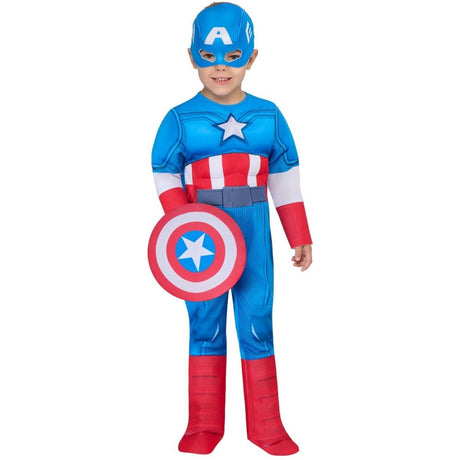 Rubies - Captain America Deluxe Costume - Boys - Fancy Dress Central