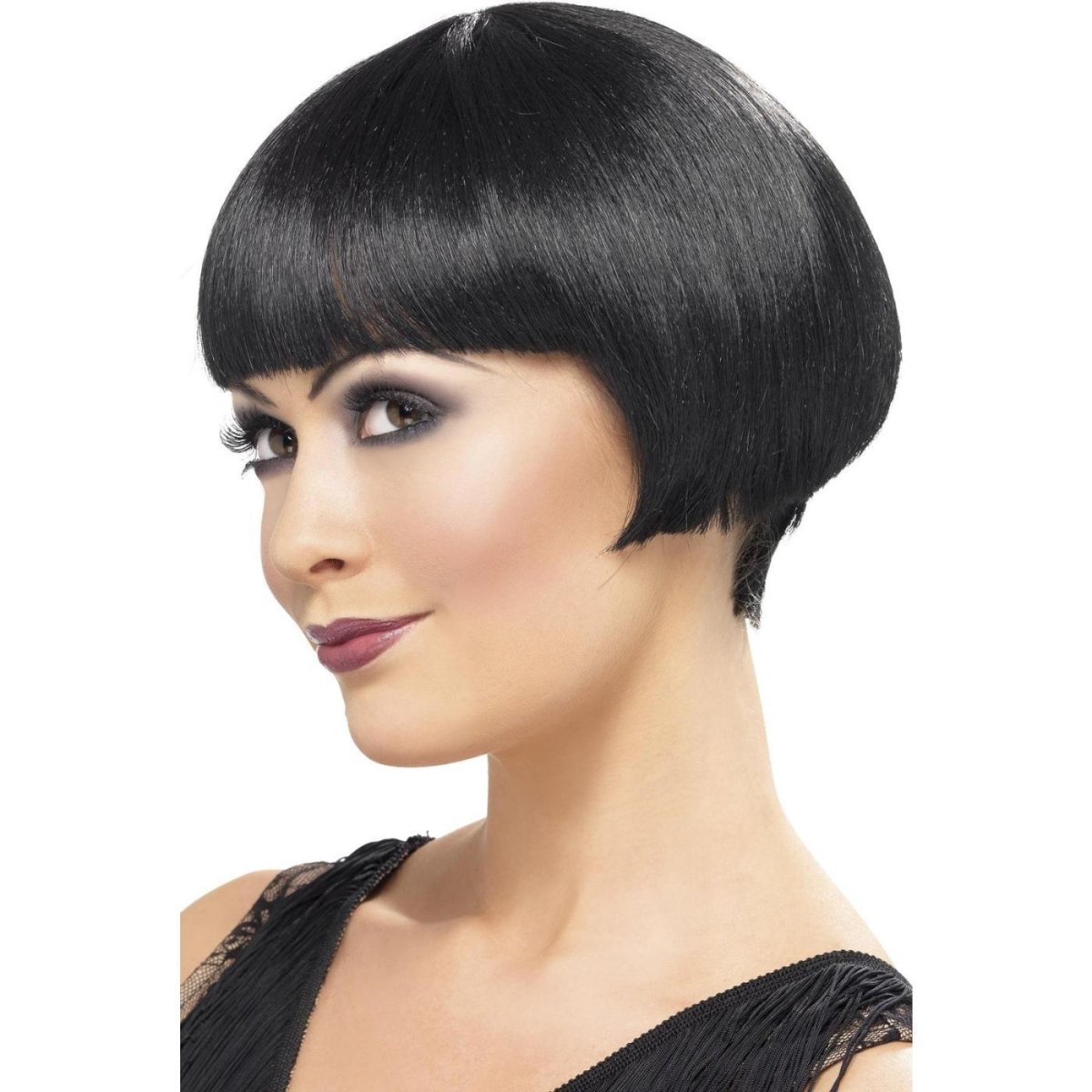 Smiffys - 20s Flapper Bob Wig (Black) - Women - Fancy Dress Central