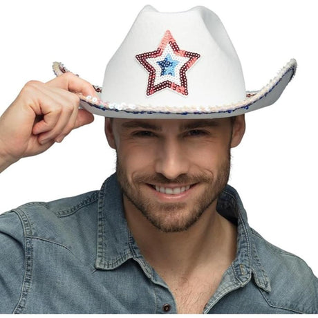 Boland - USA Star Rodeo Cowboy Hat - Adult - Fancy Dress Central