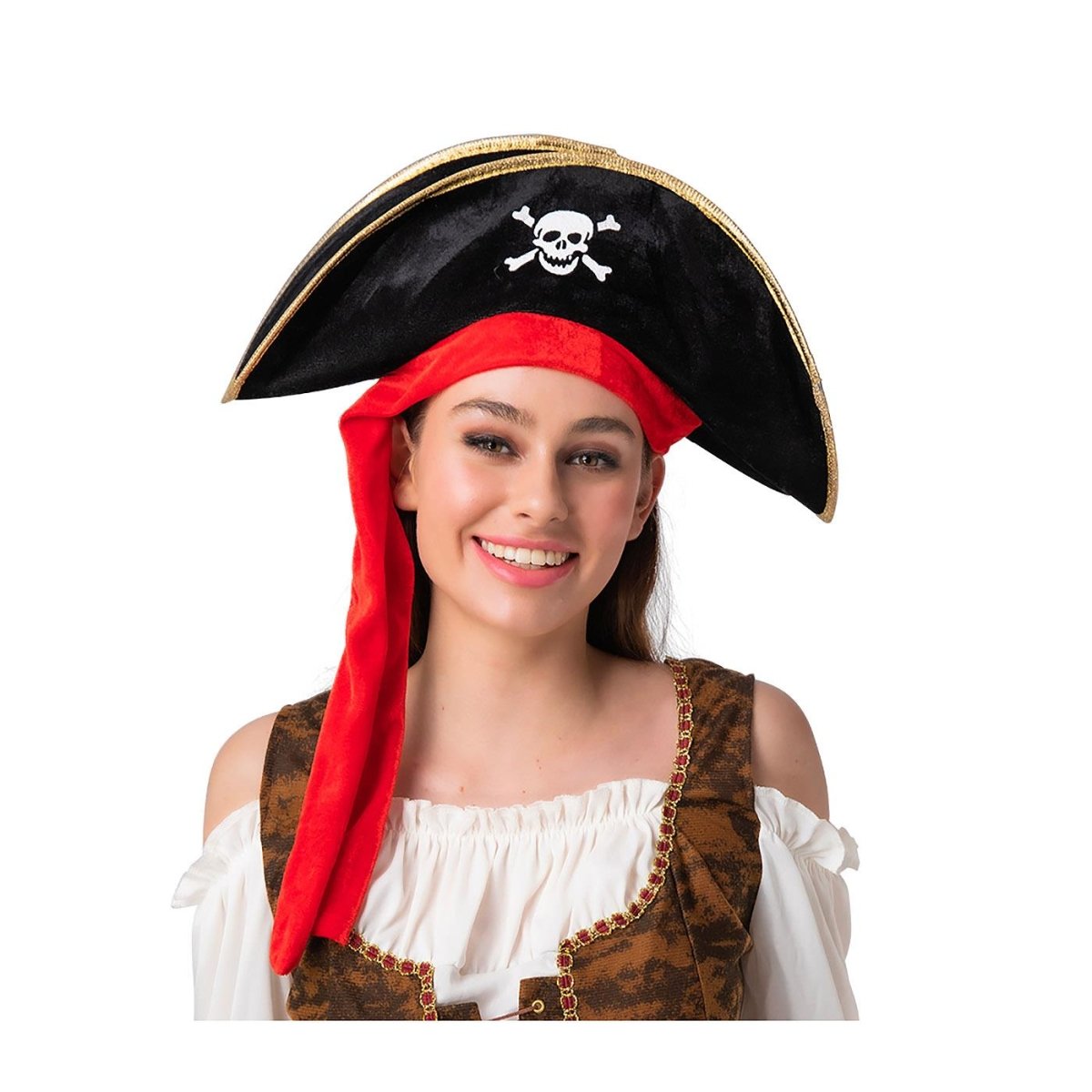 Wicked Costumes - Black Pirate Hat - Adult - Fancy Dress Central