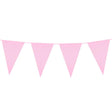 Boland - 10m Giant Coloured Triangular Bunting (Pink) - Fancy Dress Central