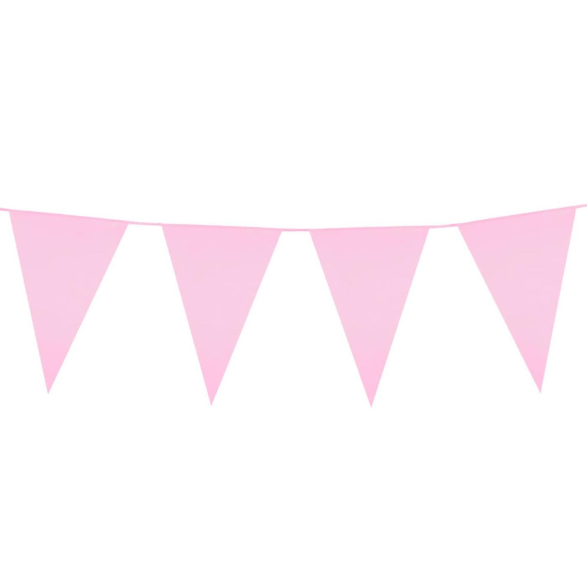 Boland - 10m Giant Coloured Triangular Bunting (Pink) - Fancy Dress Central