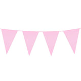 Boland - 10m Giant Coloured Triangular Bunting (Pink) - Fancy Dress Central