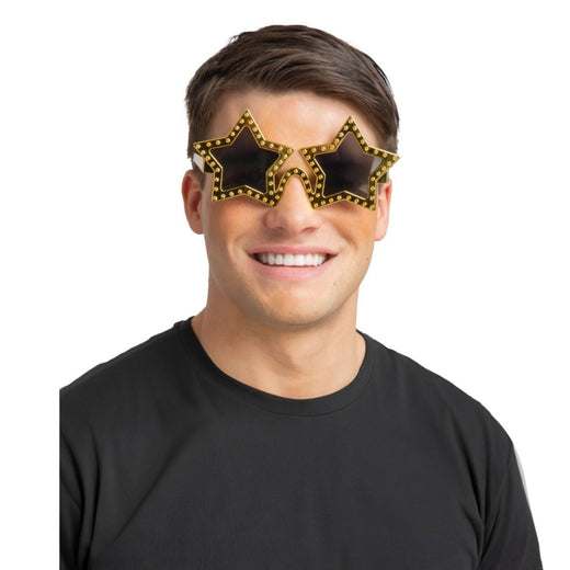 Wicked Costumes Ltd - Gold Star Shades - Adult - Fancy Dress Central