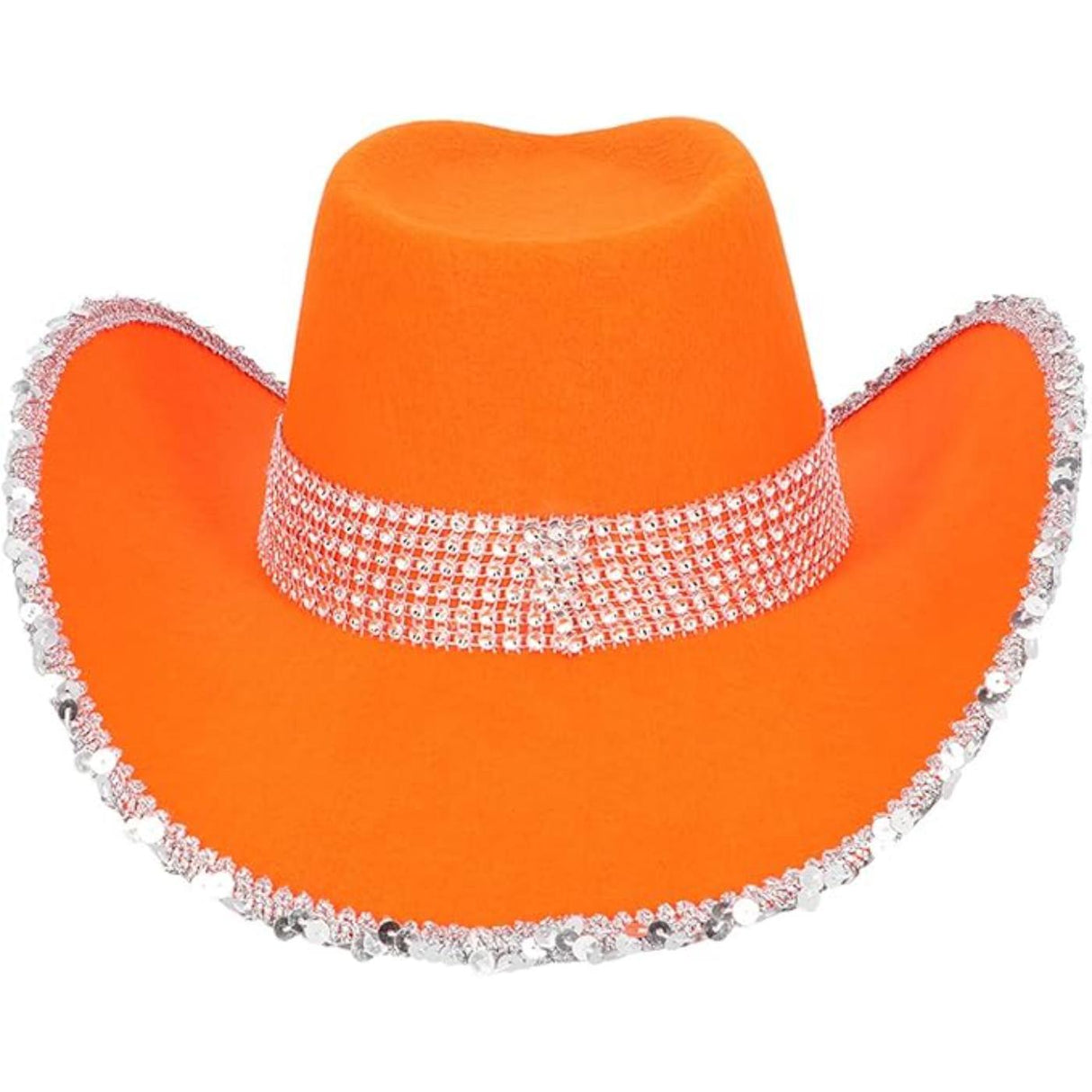 Sparkle Cowboy Hat (Orange) - Adult