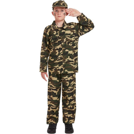 Henbrandt - Army Costume - Boys - Fancy Dress Central