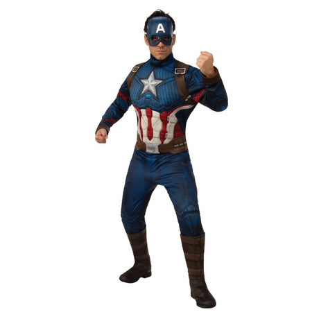 Rubies - Captain America Deluxe Costume - Men - Fancy Dress Central