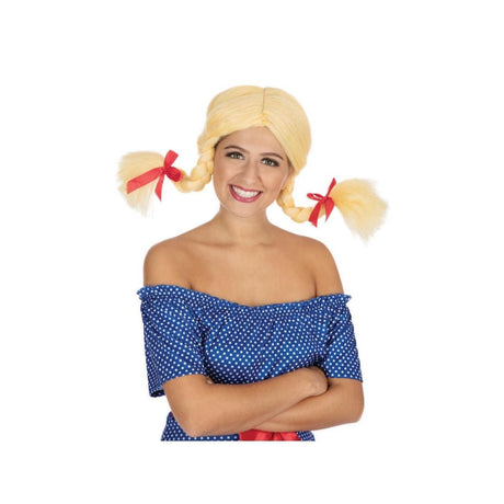 Rubies - Pigtail Wig (Blonde) - Adult - Fancy Dress Central