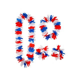 Wicked Costumes - Hawaiian Lei Set (Red/White/Blue) - Adult - Fancy Dress Central