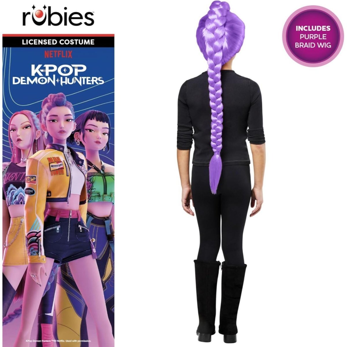 Rubies Masquerade Co. (UK) Ltd - Rumi K - Pop Demon Hunters Wig - Girls - Fancy Dress Central