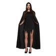 Henbrandt Ltd - Long Hooded Velvet Cape (Black) - Adult - Fancy Dress Central