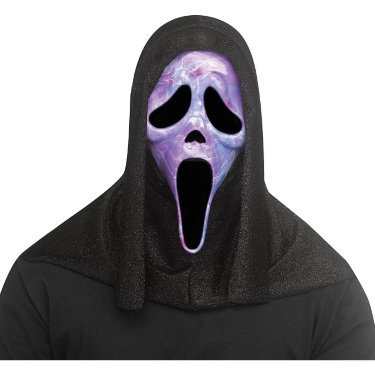 Ghost Face Marble Mask (Purple) - Adult
