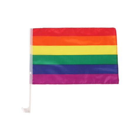 Wicked Costumes - Rainbow Car Flag (30x45cm) - Fancy Dress Central
