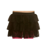 Wicked Costumes - 80s Lacy Ra - Ra Skirt (Black) - Women - Fancy Dress Central