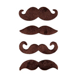 Wicked Costumes Ltd - Brown Funny Moustaches (4 Pack) - Adult - Fancy Dress Central