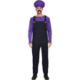 Henbrandt - Super Workman Costume (Purple) - Men - Fancy Dress Central
