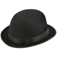 Henbrandt Ltd - Velour Bowler Hat (Black) - Adult - Fancy Dress Central
