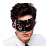 Wicked Costumes Ltd - Rome Masquerade Eye Mask (Black) - Adult - Fancy Dress Central