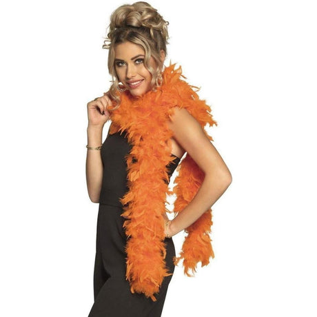 Boland - Feather Boa 80g (Orange) - Adult - Fancy Dress Central