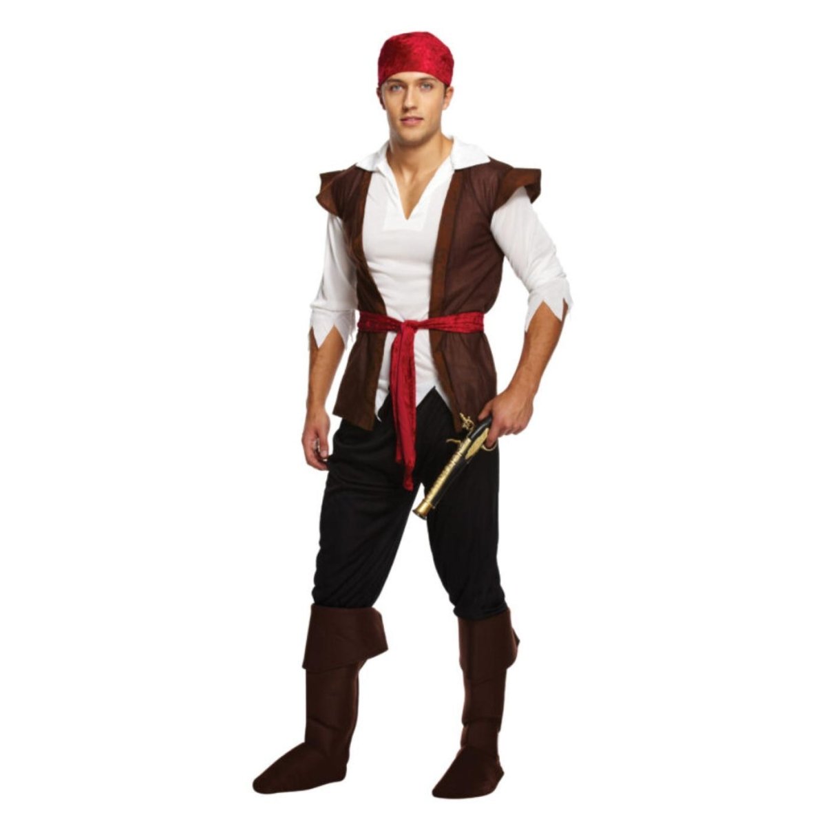 Henbrandt - Caribbean Pirate Costume - Men - Fancy Dress Central