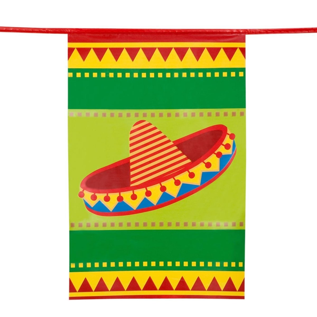 Boland - 10m Mexican Fiesta Rectangle Bunting - Fancy Dress Central