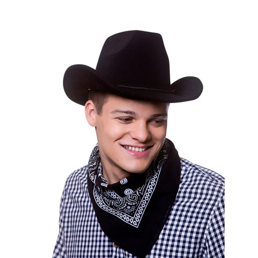 Wicked Costumes Ltd - Cowboy Bandana (Black) - Adult - Fancy Dress Central