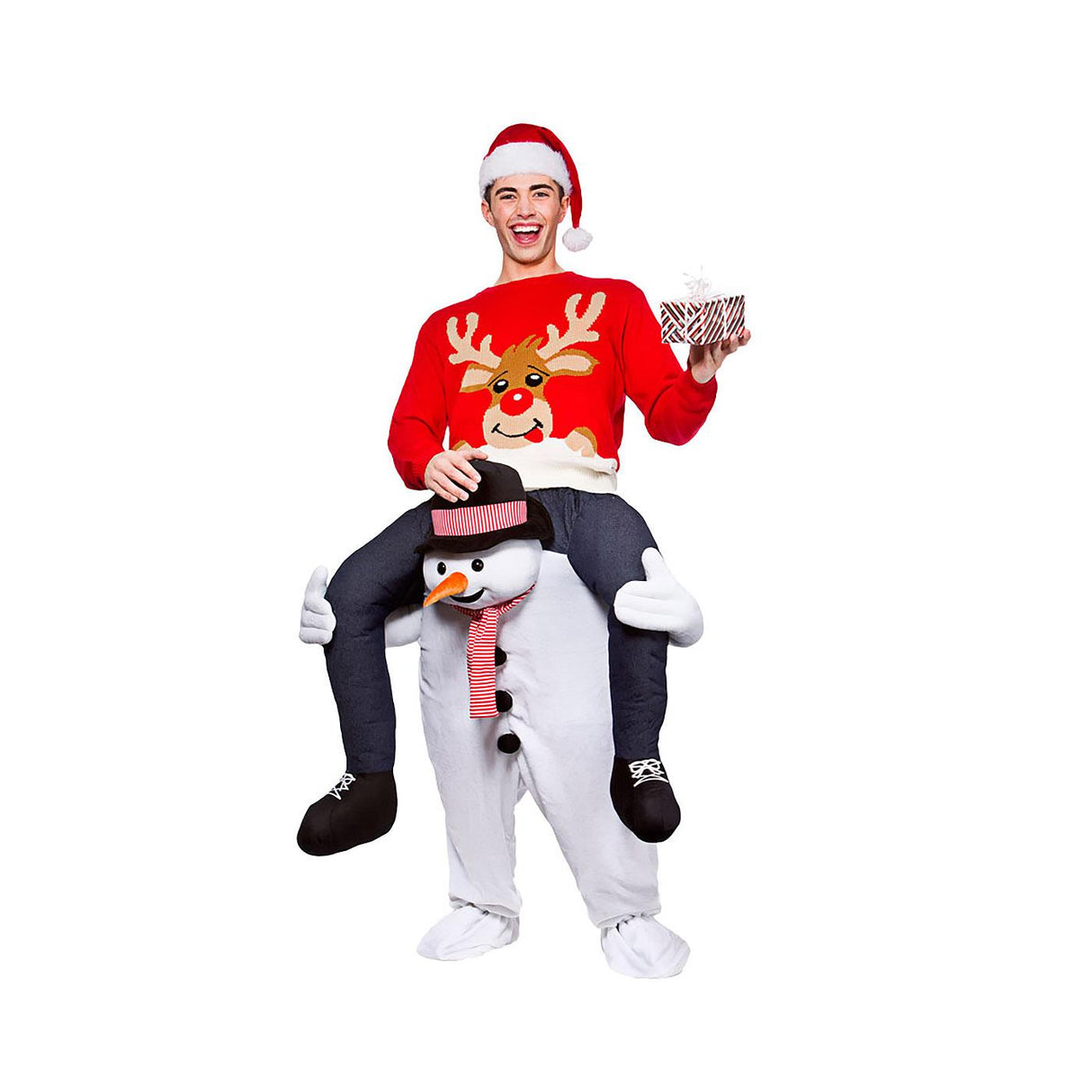 Snowman Carry Me Costume - Adult