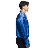 Ruffle Party Shirt (Blue) - Men