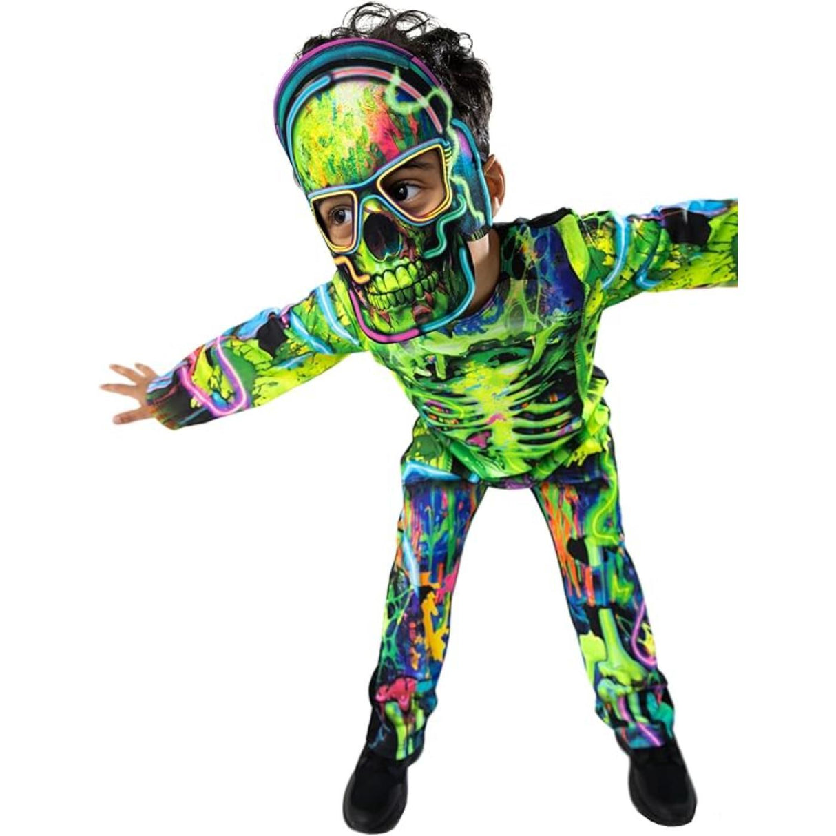 Neon Skeleton Costume - Child