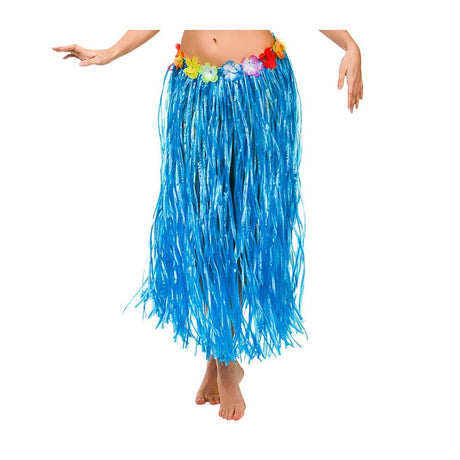 Wicked Costumes - Hula Skirt 80cm (Blue) - Women - Fancy Dress Central