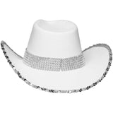 Sparkle Cowboy Hat (White) - Adult
