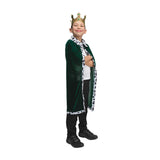 Velvet Robe & Crown (Green & Cowprint) - Child