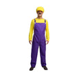 Wicked Costumes - Funny Workman Costume (Yellow & Purple) - Men - Fancy Dress Central