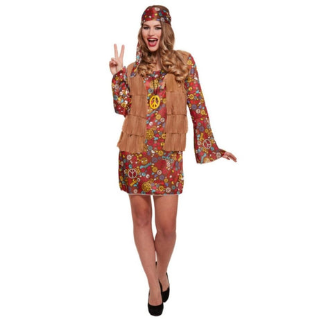 Henbrandt - Groovy Hippie Costume - Women - Fancy Dress Central