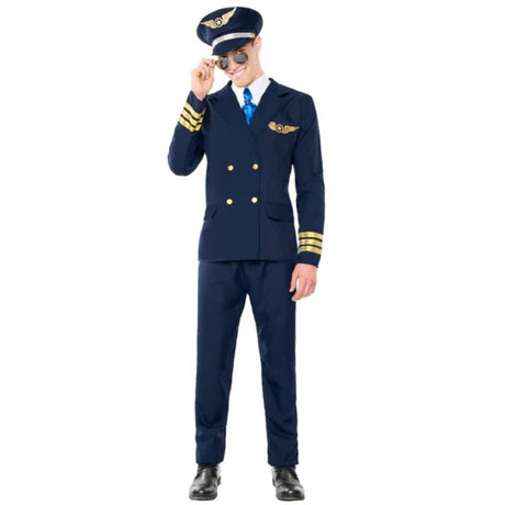 Boland - Pilot Costume - Men - Fancy Dress Central
