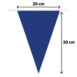 Boland - 10m Coloured Triangular Bunting (Blue/White/Red) - Fancy Dress Central