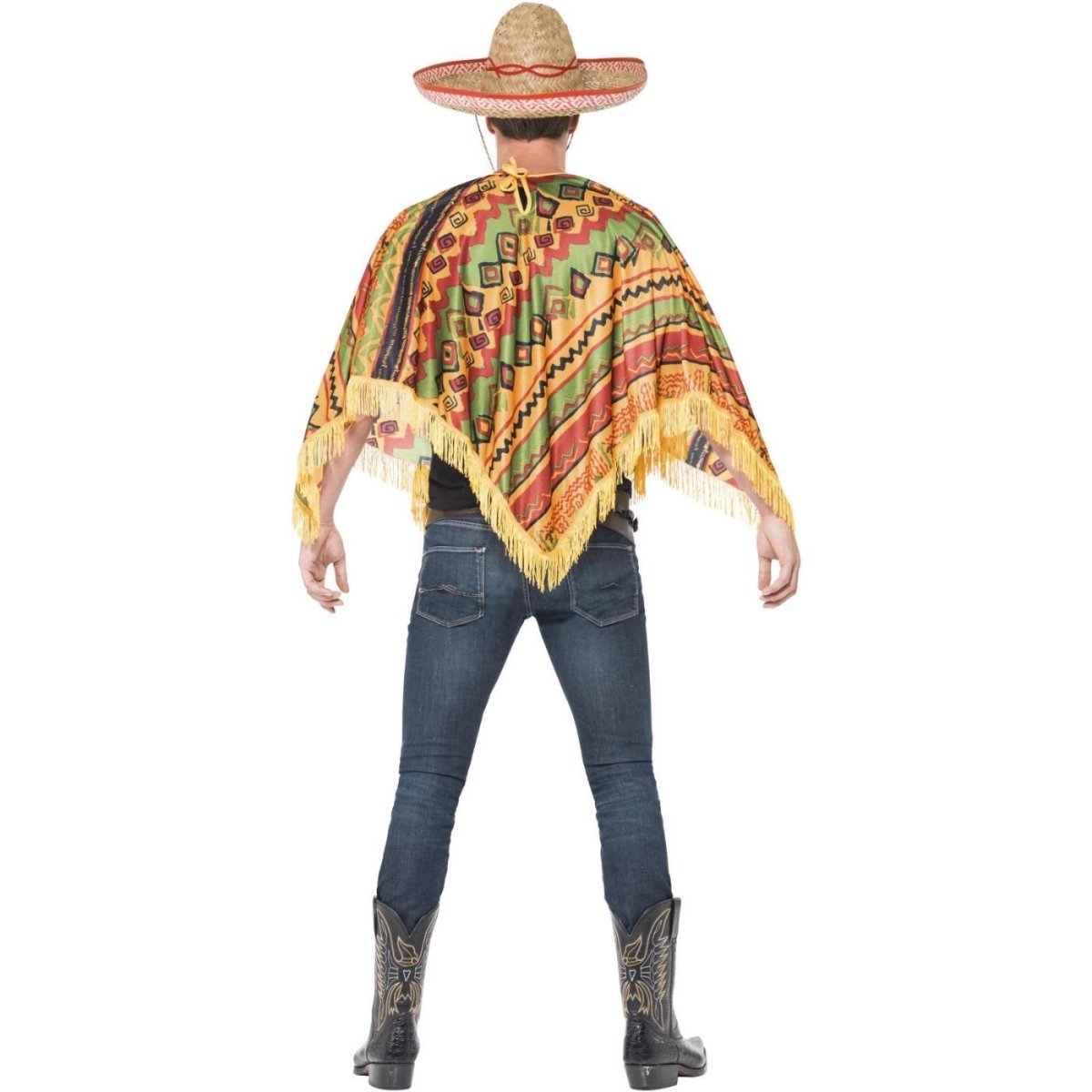 Smiffys - Mexican Poncho & Moustache Set - Men - Fancy Dress Central