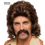 The 70s Man Wig & Moustache Set - Men