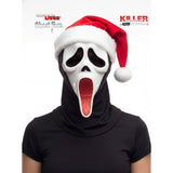 Ghost Face Glitter Santa Mask (Red) - Adult