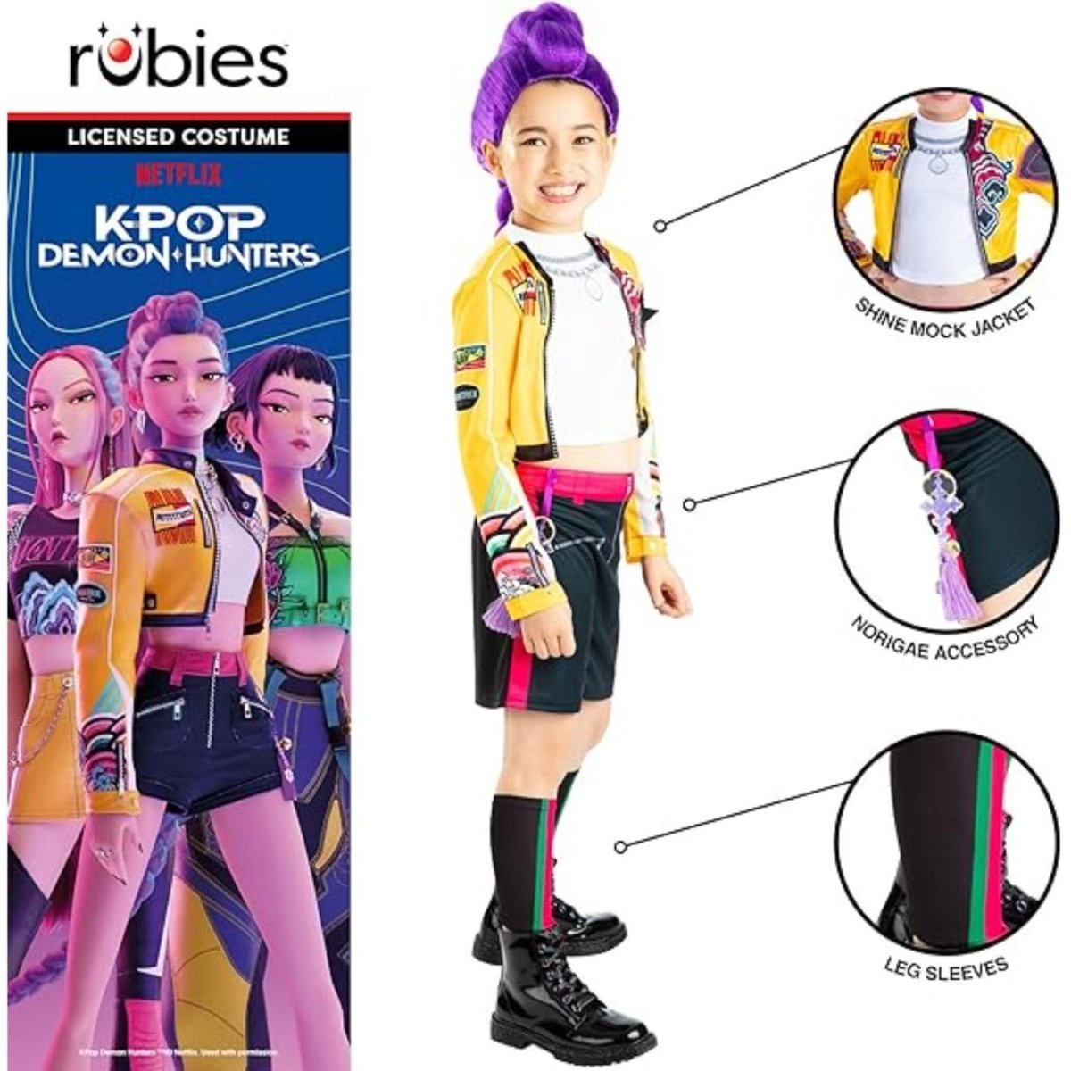 Rubies - Rumi Core Look K - Pop Demon Hunters Costume - Girls - Fancy Dress Central