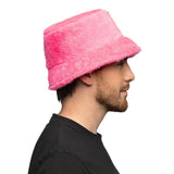Boland - Rave Plush Bucket Hat (Pink) - Adult - Fancy Dress Central